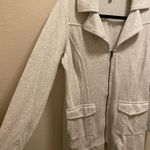 CAbi Gray Foldover Collar Front Zip Jacket Size Medium Photo 4