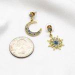 Star and Moon Mismatched Earrings Gold Photo 2
