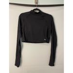 Duluth Trading Womens Suit Up Swim Built in Bra Cropped Rashguard Black Size 12 Photo 1