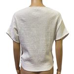 ZARA White Gauze Twisted Front Dolman Short Sleeve Lightweight Top Womens Small Photo 4