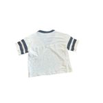 Faherty  Sunwashed Slub Varsity Tee Organic Cotton V Neck Size M Navy Stripes Photo 7