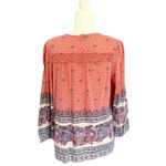 Lucky Brand NWT  Floral Boarder Print Peasant Top Photo 5