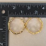 Gold Filled U Link Chain Hoop Earrings with CZ Photo 7