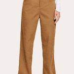 Romwe Brown Corduroy Pants Photo 0