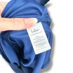 Lulus NWT Memorable Entrance Dark Blue Strapless Satin Pleated Maxi Gown Dress Size L Photo 10