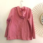 Rare Vintage Cottagecore Red & white gingham plaid zip up hoodie jacket long sleeve w/ pockets Size XL. Photo 2