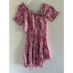 Poupette St Barth Soledad Dress Medium Pink Floral Smocked Ruffle Mini Resort Photo 4