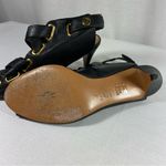 Anthropologie Luiza Barcelos Black Leather Kitten Heels Women’s Size 10B Photo 10