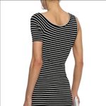 frame denim  Black & white striped mini dress. Photo 2
