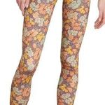 Veronica Beard Vilena Leggings Floral Orange Multi High Rise Workout Small NWT Photo 0
