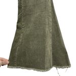 Y2K Womens Corduroy Velvet Lace Up Flare Pants Bell Bottom Size S Boho Indie 90s Green Photo 3