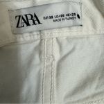 ZARA The Petit Women Off White Tapered High Rise Relaxed Fit Boho Jeans Size 6 Photo 8