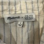 Madewell x The New Denim Project Stripe Mix Button Down Shirt Womens Small White Photo 5