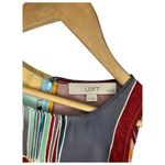 Loft Ann Taylor  Womens S Petite Striped Career Tank Shift Dress Sleeveless Multi Photo 1