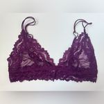 Savage X Fenty Reg Dotted Mesh Lace Bralette Size S Purple Photo 2
