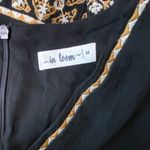 In Loom  Black V Neck Embroidered Long Sleeve Boho Comfy Tunic Dress Cotton Sz M Photo 3