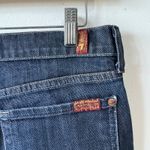 7 For All Mankind Seven for All Mankind Jeans Women 28 Blue Dark Wash Straight Boho Western Photo 5