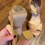 Qupid Pink Sparkle Platform Heels Photo 5