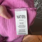 Nation Ltd  Britt Tie Back Tank In Prom Date Pink Sz M 100% Cotton Anthropologie Photo 7