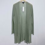 Eileen Fisher NWT  Sheer Hemp Blend Long Cardigan‎ In Sea Green Size X-Large Photo 2