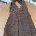 Free People Beautiful brown Y2K metallic midi dress Photo 4