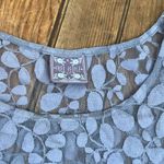 Free People Vintage  Gray Lace short sleeve Top Photo 1