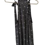 Loft  Halter Top Sleeveless Tie Neck Blouse Black White Polka Dot M Photo 10