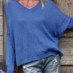 Wooden Ships Knit Blue Sweater size Medium/Large Photo 0