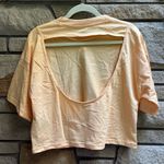 Adidas Hyperglam Boxy Cutout Vented Athletic Short Sleeve Shirt Small amber Photo 6