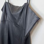 EXPRESS NWT Body Contour Faux Leather Cami Midi Black Dress Size XL Photo 2