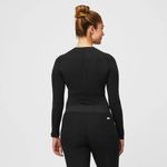 FIGS  Salta Seamless Longsleeve Underscrub in Black, Size Medium Photo 4