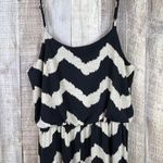 Delirious Small Spaghetti Strap Tan & Black Chevron Print Maxi Dress Photo 2