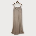 Birdy Grey  NWT Bridesmaid Maxi Dress Women’s Size XXL Taupe Cowl Neck‎ Crepe Photo 4
