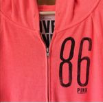 PINK - Victoria's Secret 𝅺Victoria’s Secret neon LOVE PINK zip front hoodie size small Photo 3