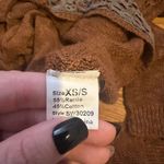 boho Brown knitted lace long sleeve top Photo 3