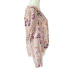 Millibon cross front pale pink floral long sleeve v Photo 2