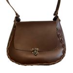 Vintage 1970's Leather Boho Saddle Handbag Photo 8