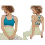 Aerie OFFLINE By Goals Strappy Sports Bra Light Support Padded Athletic Blue XL Photo 0
