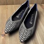 Rothy's  The Point Flats Slip On Pointed‎ Toe Rare Retired Black White Python Sz 7 Photo 0