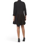 Zadig & Voltaire Ranil Black Handkerchief Hem 3/4 Sleeve Button Mini Dress L Photo 1