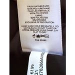 EXPRESS  Black Faux Leather Pleated Dress Lace Trim Size S/M Photo 7