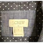 J.Crew Womens Size 4 Chambray Denim Blazer Jacket Lined 2 Button Preppy Beach Blue Photo 2