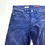 Anthropologie Anthro Pilcro & The Letterpress Slim Boyfriend Crop Blue Corduroy Pants 25 Photo 9