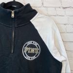 PINK - Victoria's Secret 🎓 VS Pink Black & White Quarter Zip Sweatshirt Style Top Photo 1