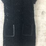 Per Se #321  BLACK LACE LEATHER TRIMMED MINI DRESS Photo 5