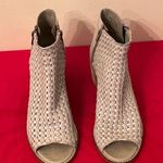 SbiccaTan Waterfront Leather Peep-Toe Bootie Photo 0