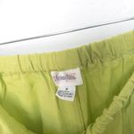 Neiman Marcus VTG 90s  Womens Silk Shorts Size M‎ Green Coastal Chic Old Money Photo 6
