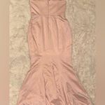 House Of CB NWOT  Violette Blush pink Satin Fishtail Gown XL L+ Photo 4
