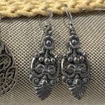 Earring Set (3 Pairs) Antique Silvertone Photo 3