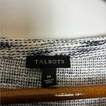 Talbots  Blue Gray White Metallic Tweed Marled Long Sleeve Top Photo 4